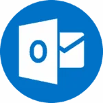Outlook blue circle logo icon.
