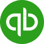 Quickbooks green circle logo icon.