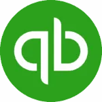 Quickbooks green circle logo icon.