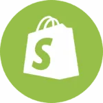 Shopify green circle logo icon.