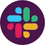 Slack purple circle logo icon.
