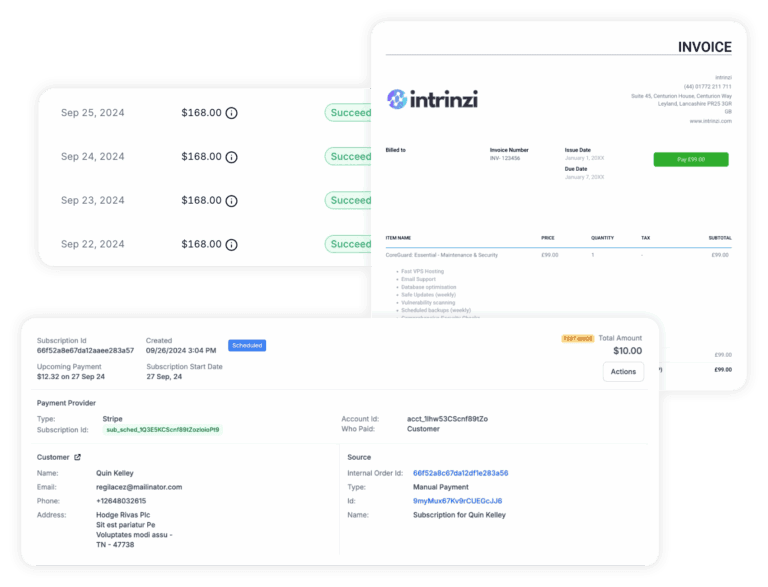 Invoices and payment tracking software overview.