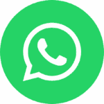 Whatsapp green circle logo icon.