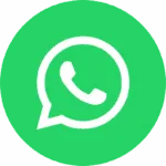 Whatsapp green circle logo icon.